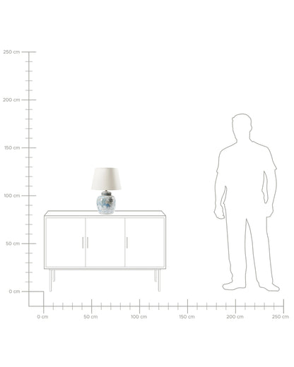  Table Lamp JAMAPA Porcelain White/ Blue