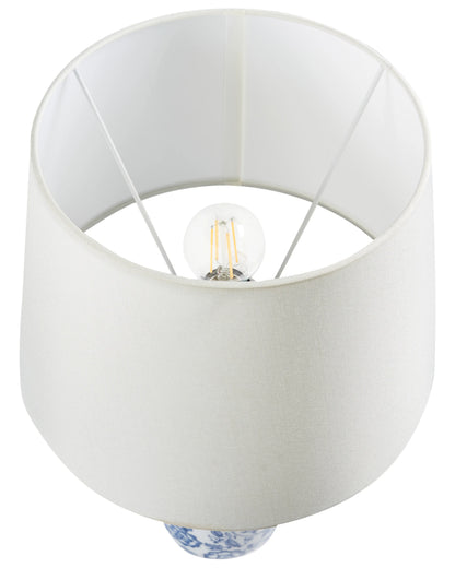  Table Lamp AIBONITO Porcelain White/ Blue