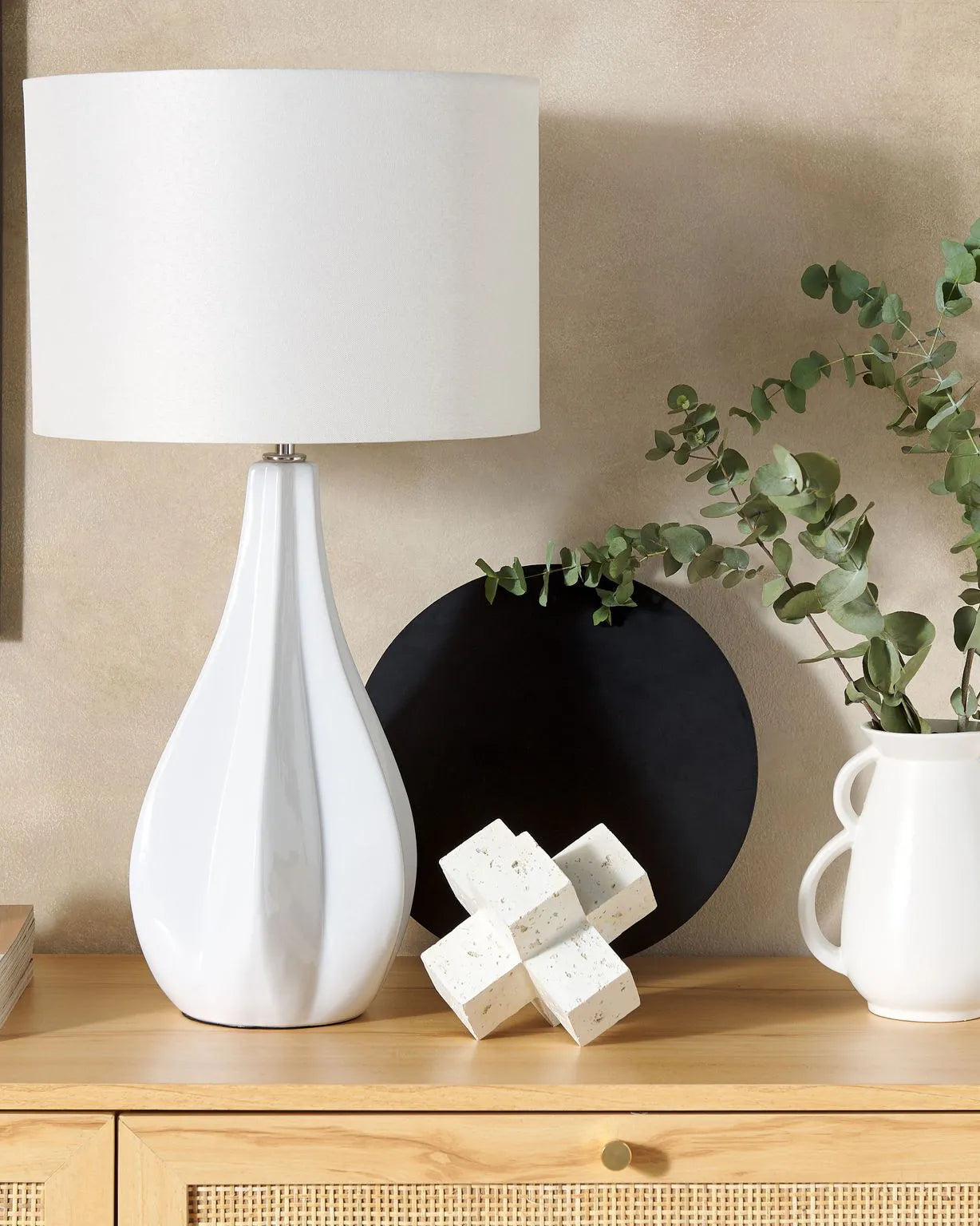  Table Lamp SANTEE Porcelain Off-White