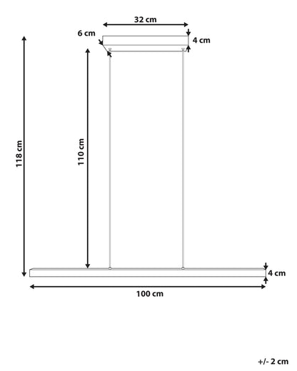  LED Pendant Lamp ARENAS With Remote Black