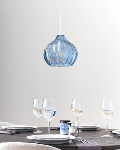  Pendant Lamp KEILA Glass Blue