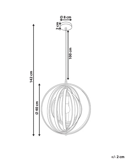  Pendant Lamp MURRELL Poplar Wood Light Brown