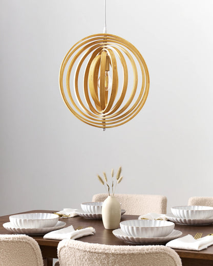  Pendant Lamp MURRELL Poplar Wood Light Brown