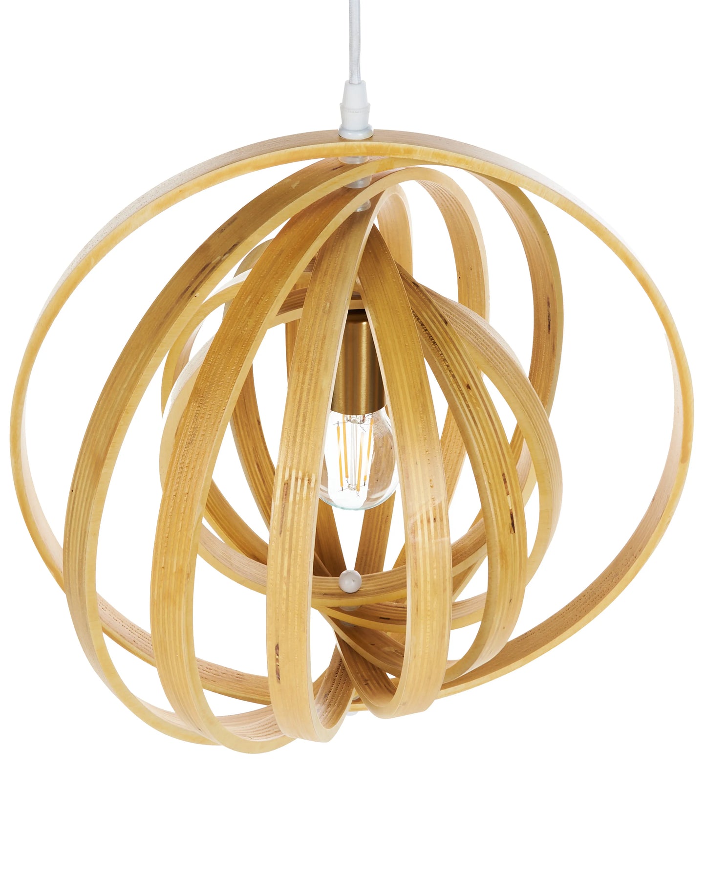  Pendant Lamp MURRELL Poplar Wood Light Brown