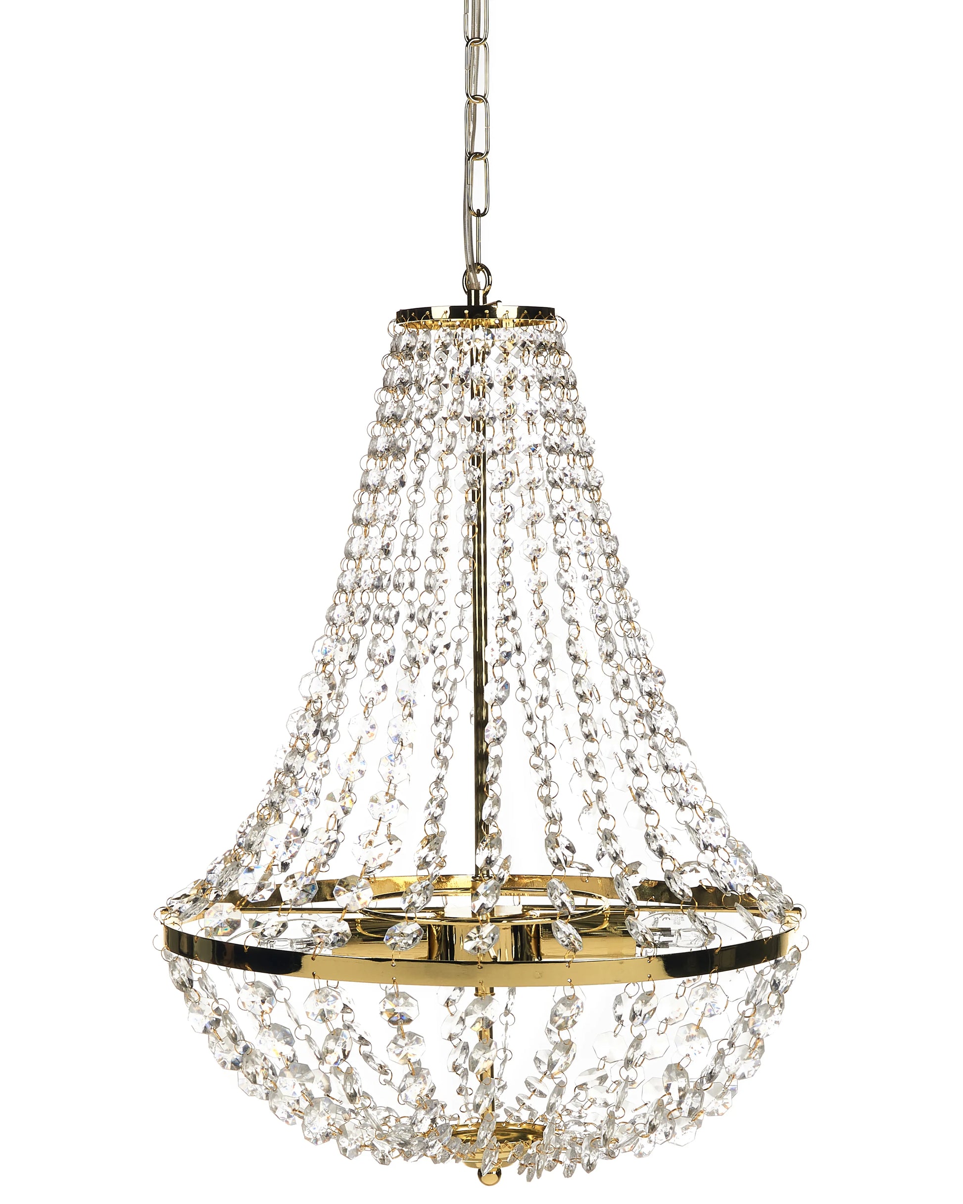  Chandelier DIAMANTE Metal Gold