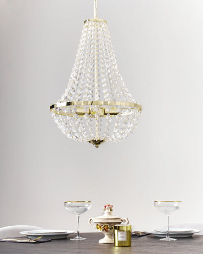  Chandelier DIAMANTE Metal Gold