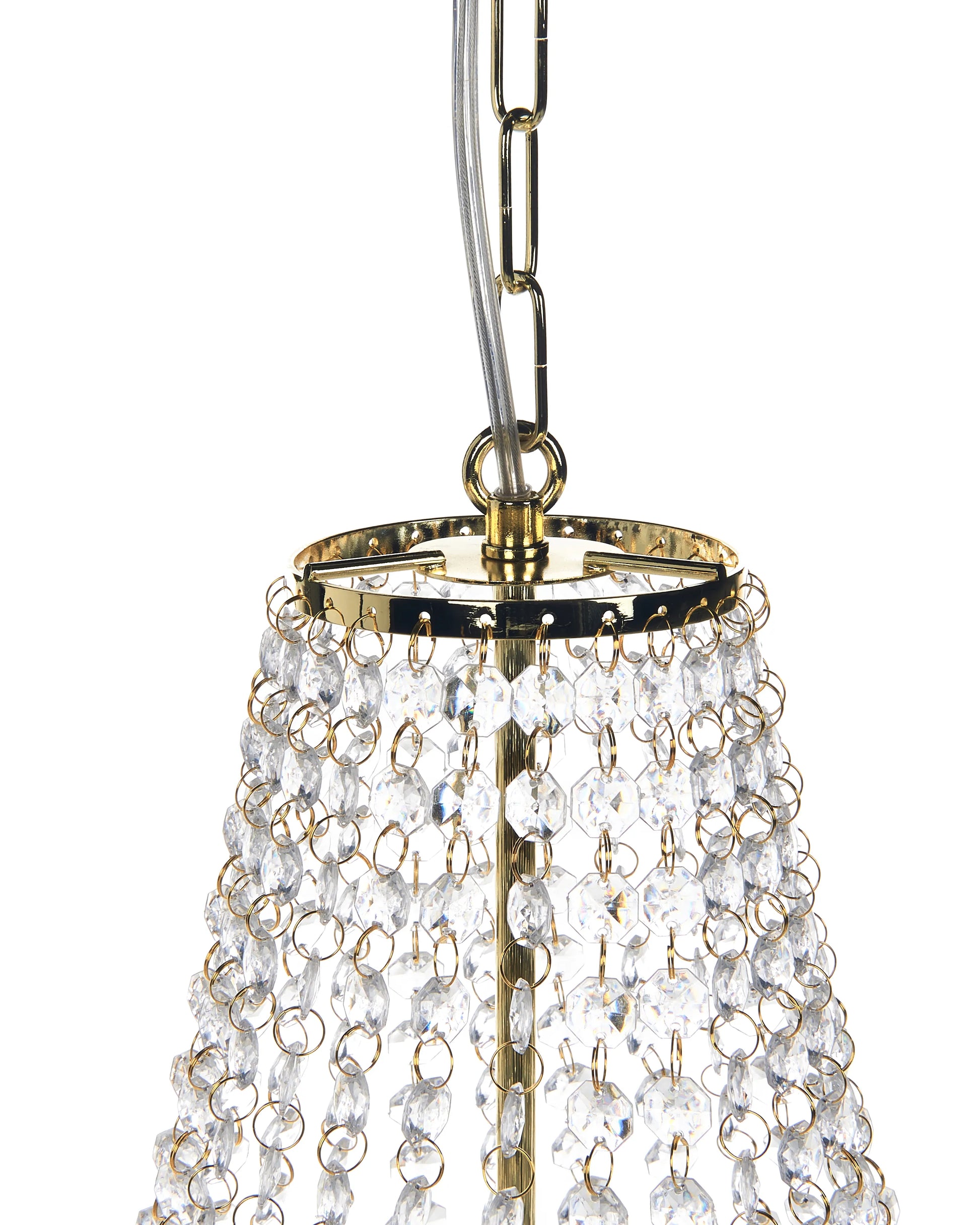  Chandelier DIAMANTE Metal Gold