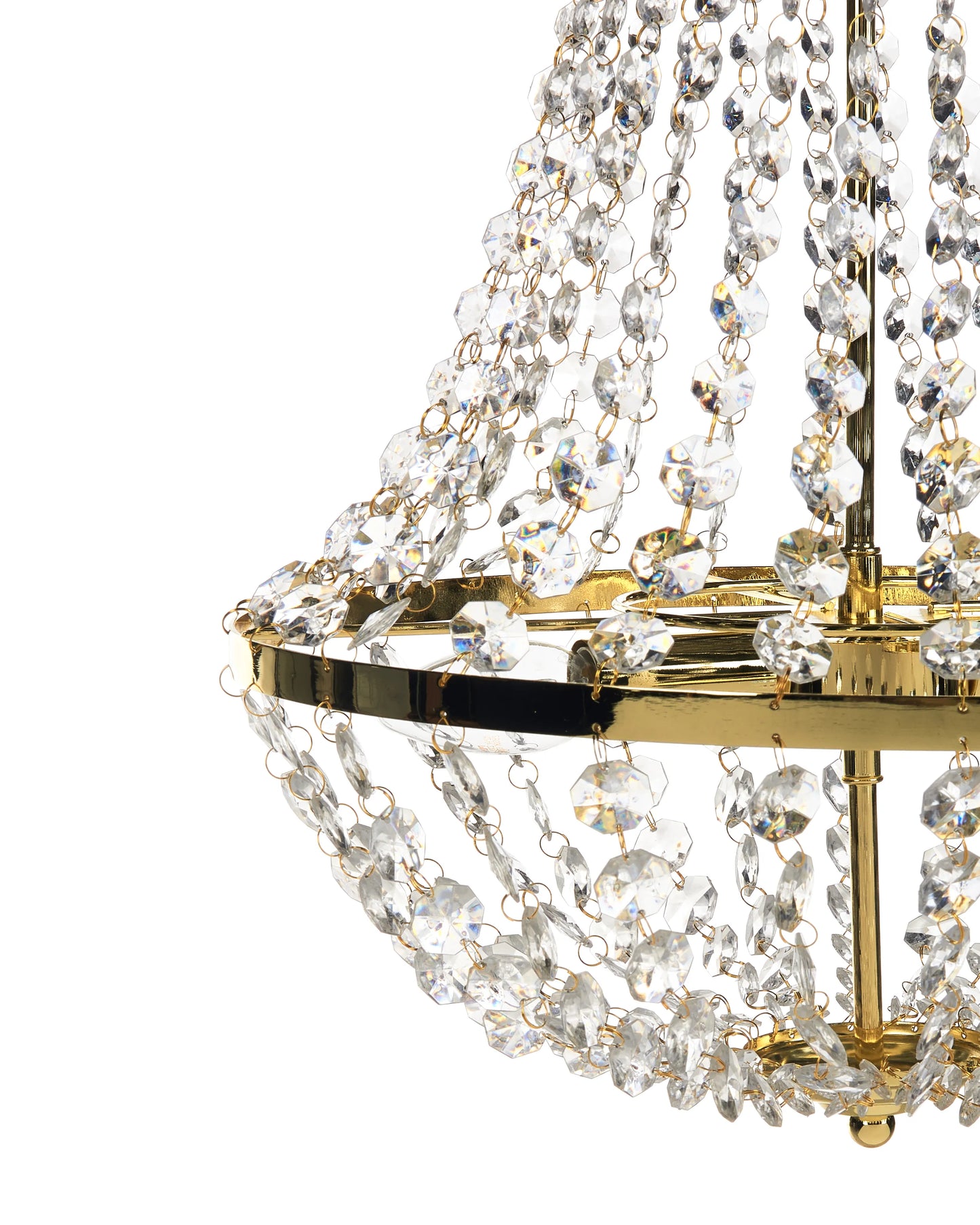  Chandelier DIAMANTE Metal Gold