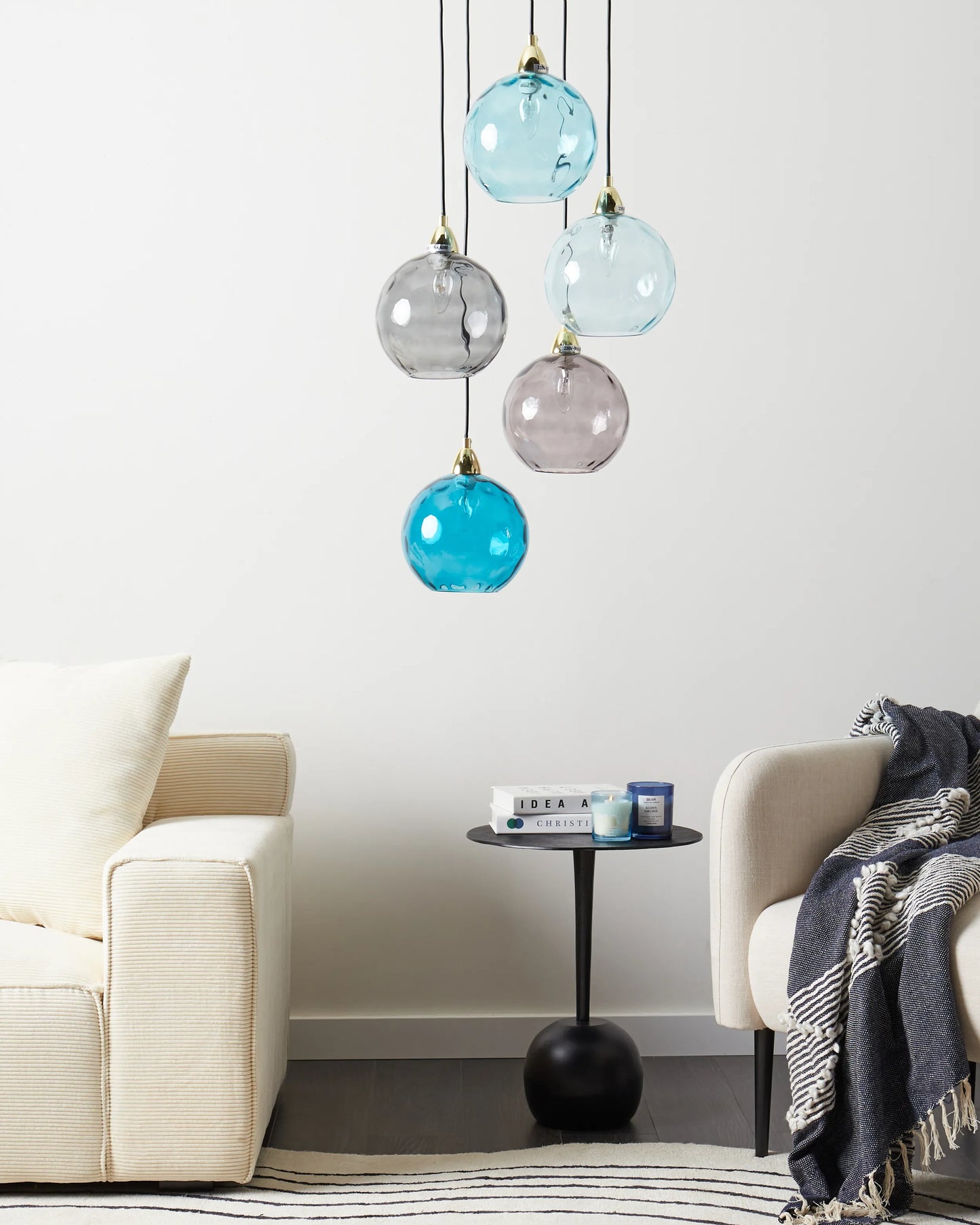  Pendant Lamp PABELLON Glass Blue