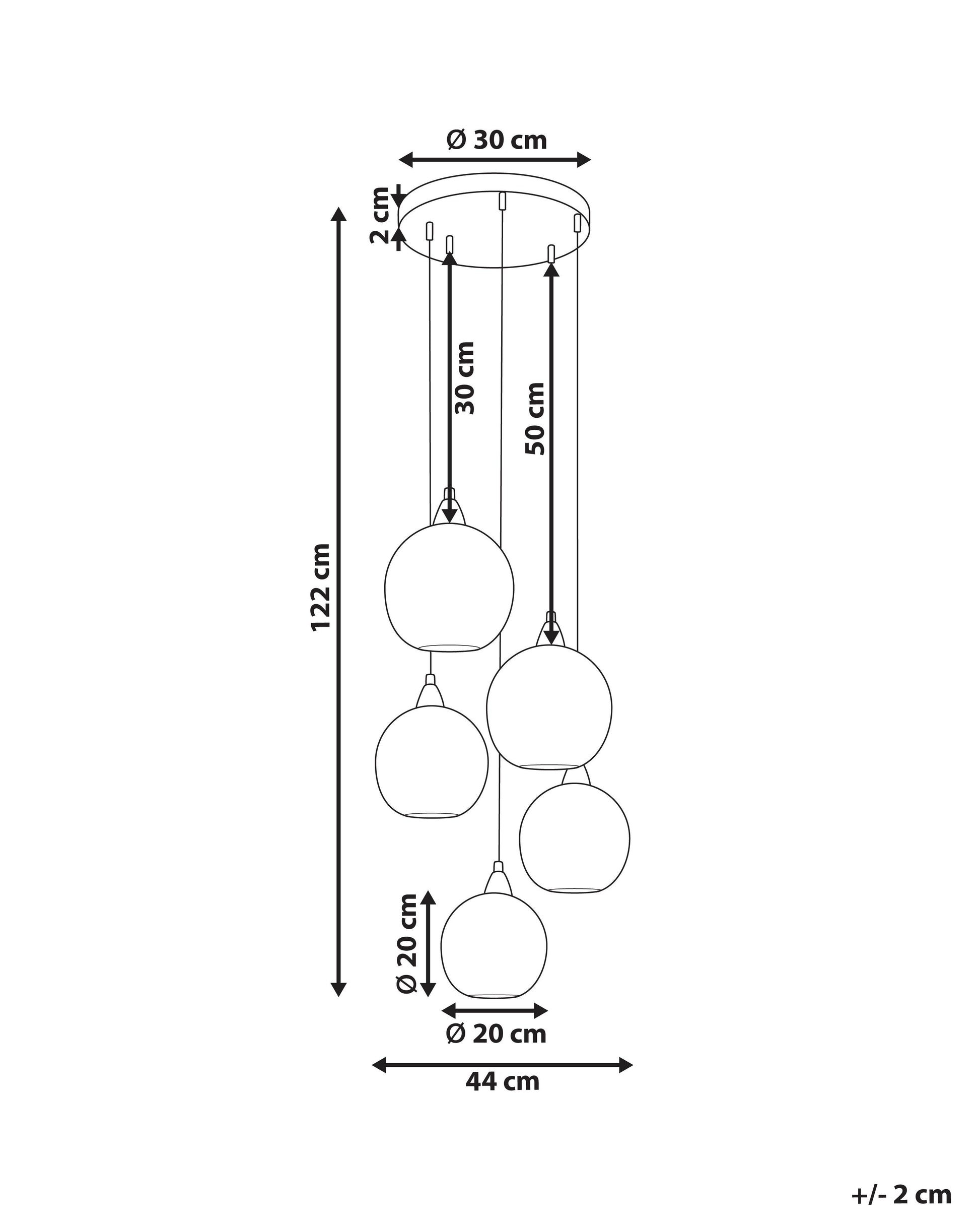  Pendant Lamp PABELLON Glass Red