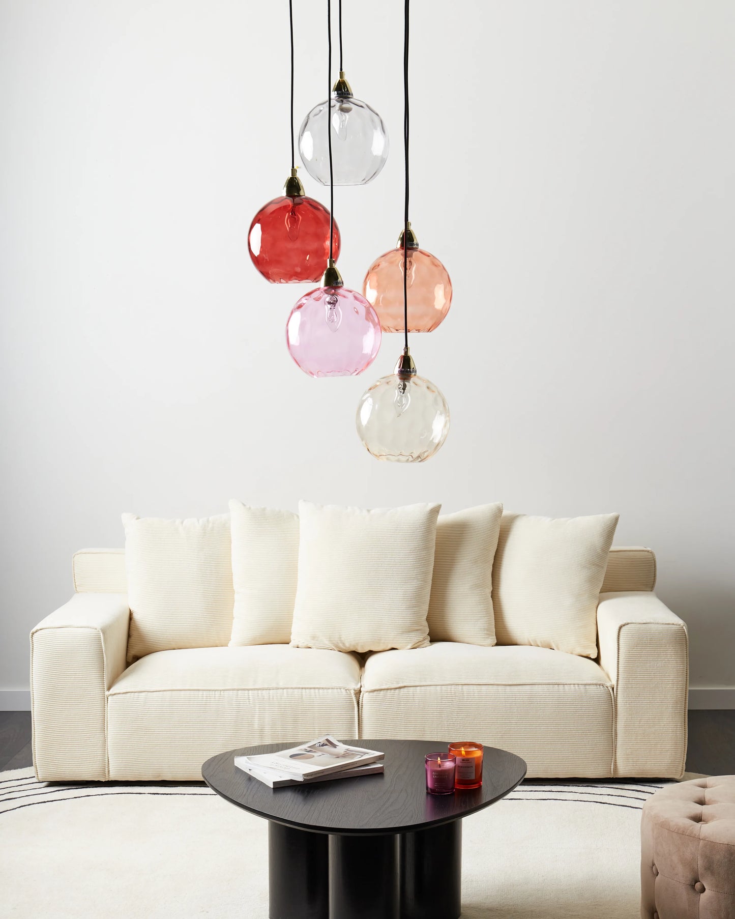  Pendant Lamp PABELLON Glass Red