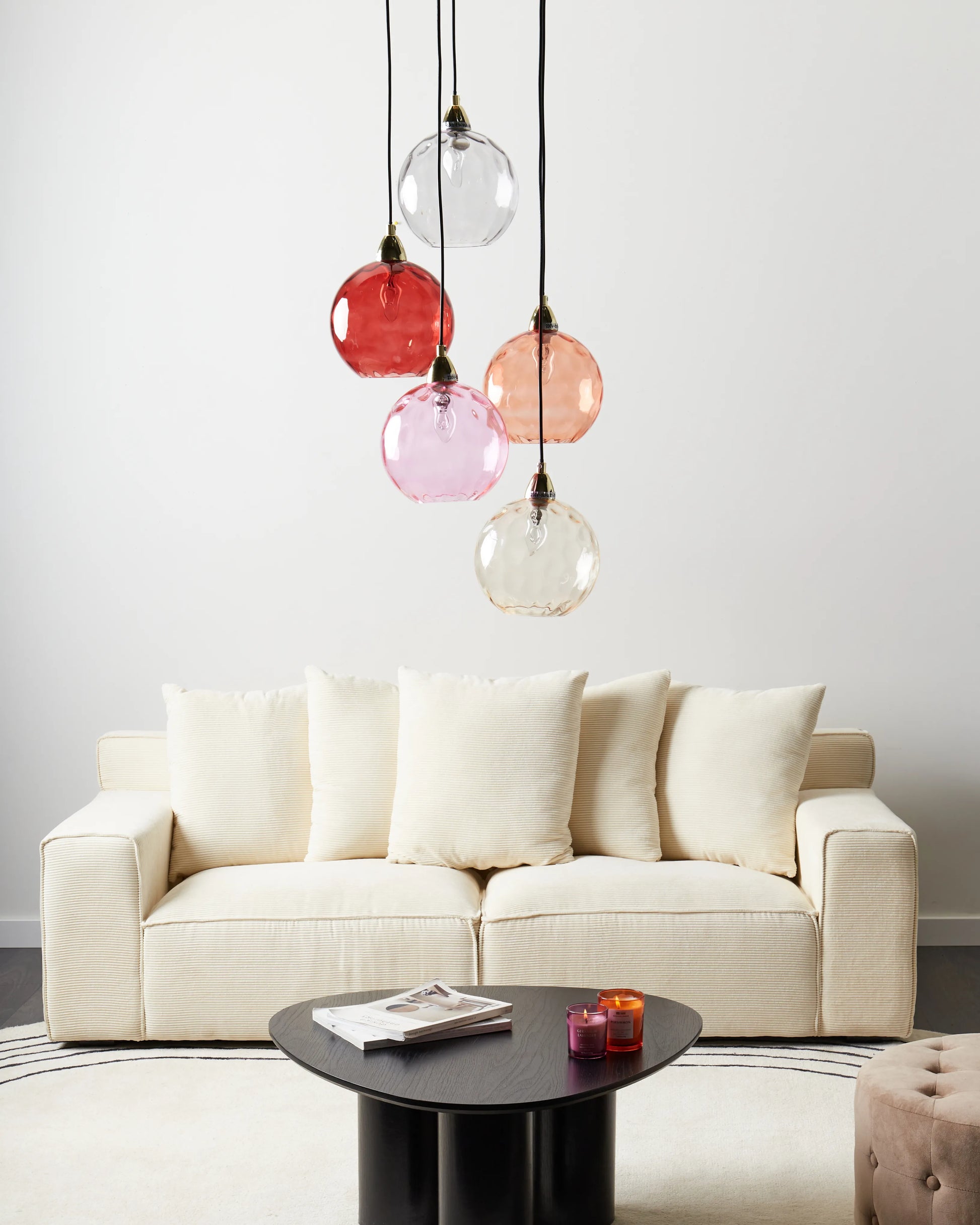  Pendant Lamp PABELLON Glass Red