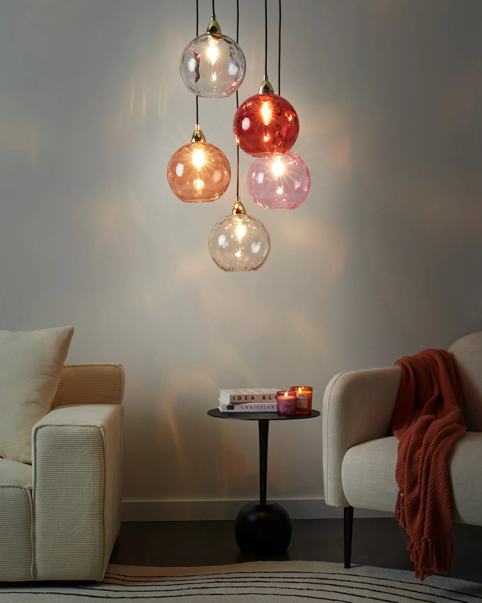  Pendant Lamp PABELLON Glass Red