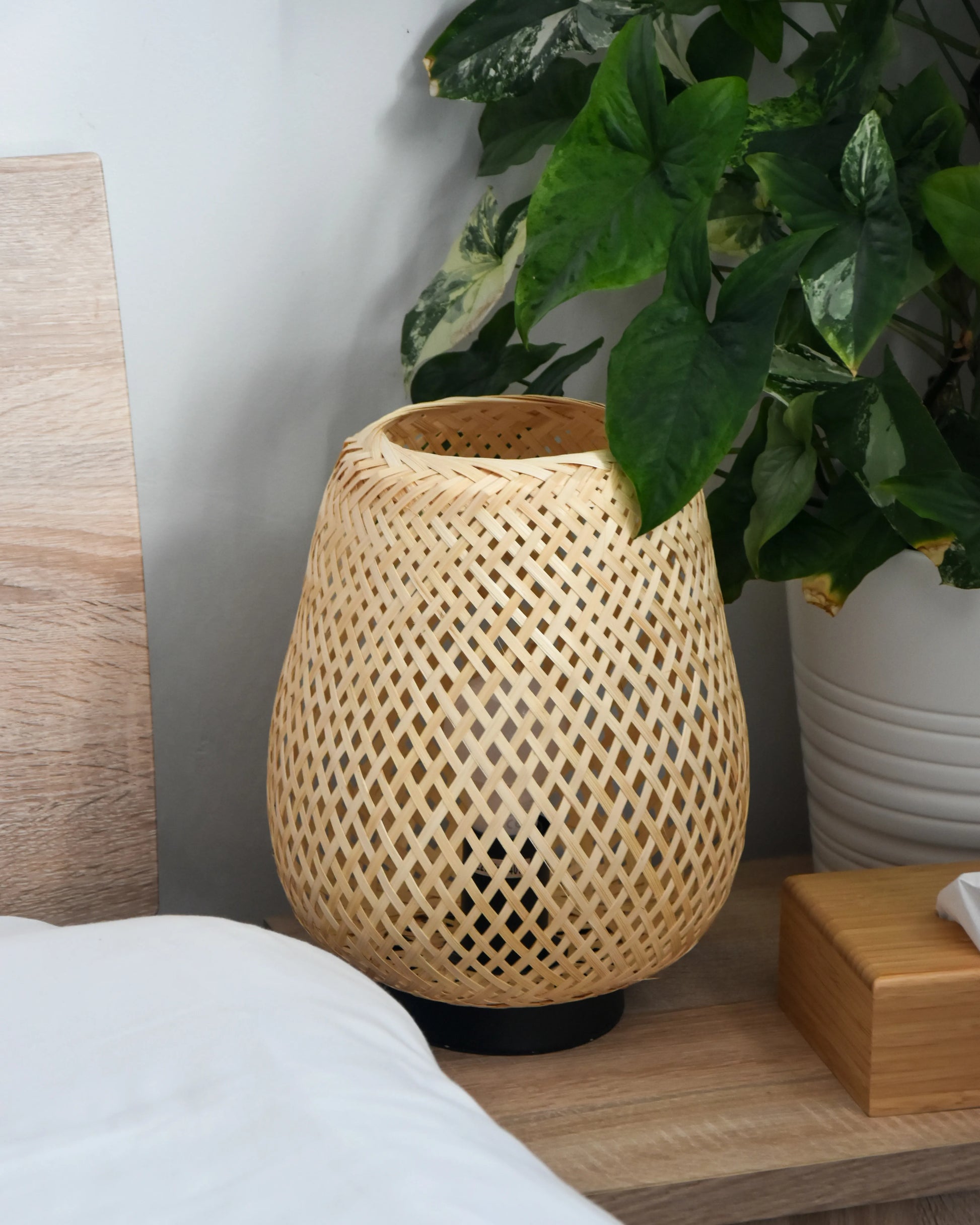  Table Lamp BOMU Bamboo Wood Light Brown