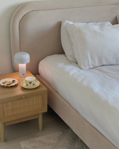  Wireless LED Table Lamp BESOS With Dimmer Metal White