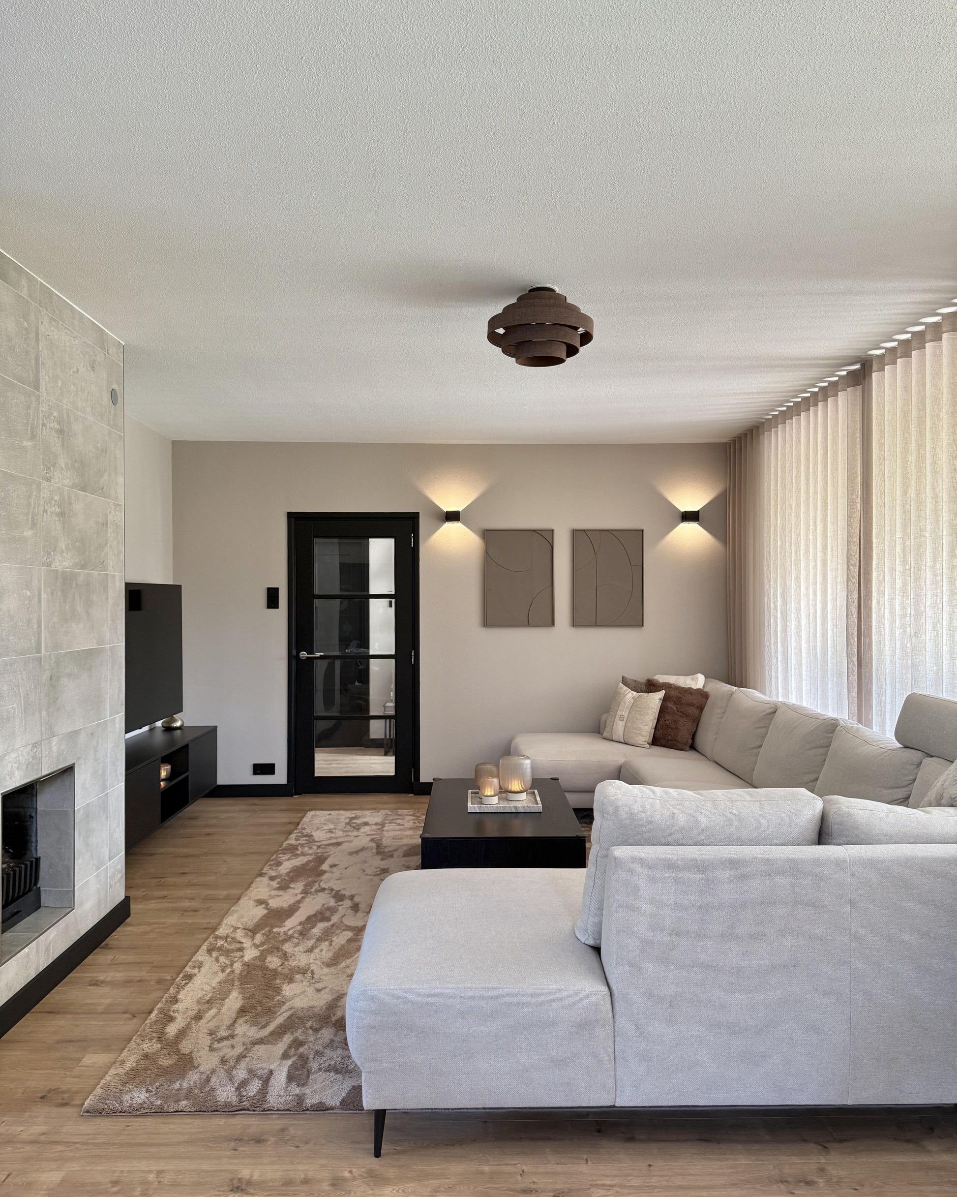  Ceiling Lamp EREBATO Linen Brown