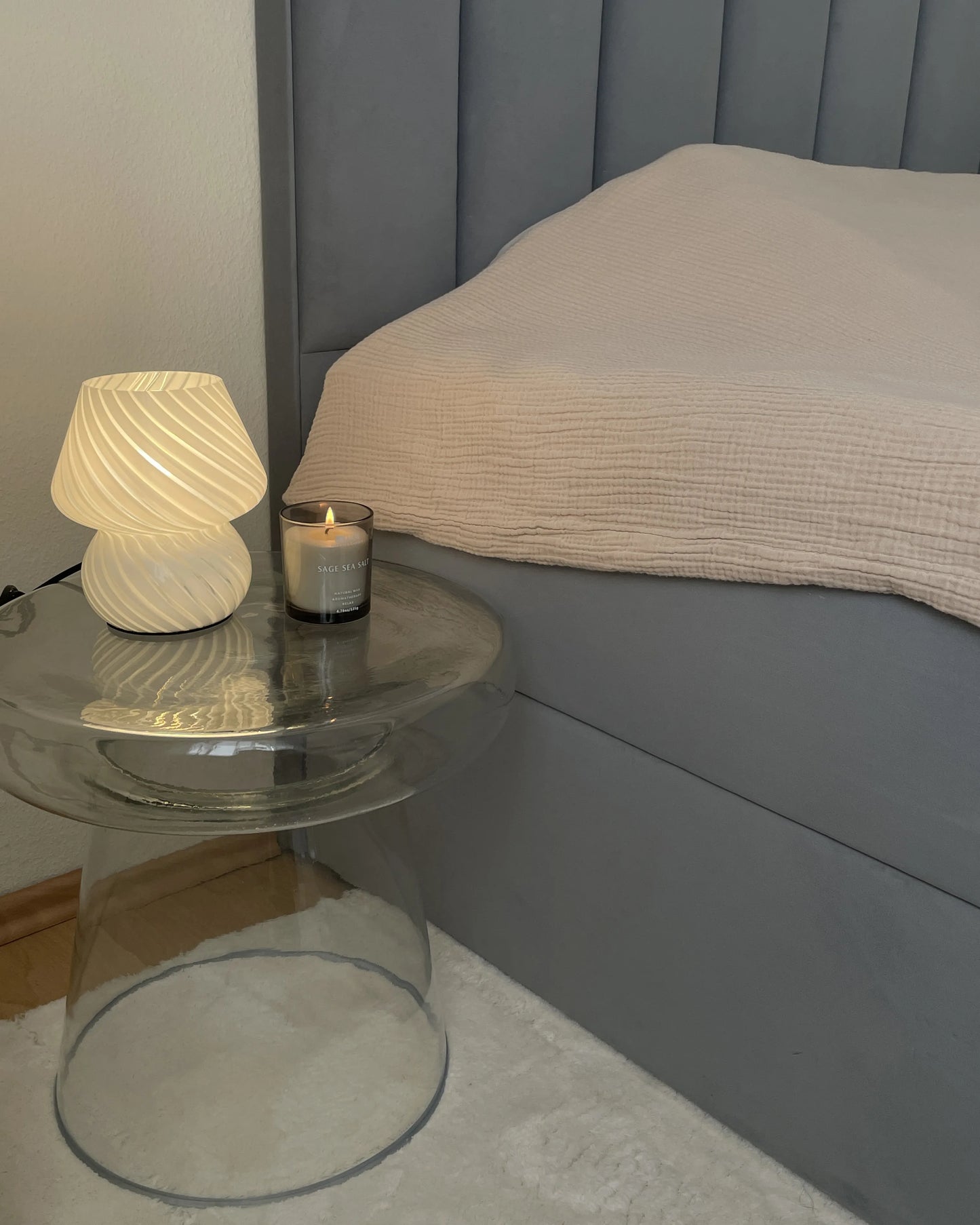  Table Lamp LOBO Glass White