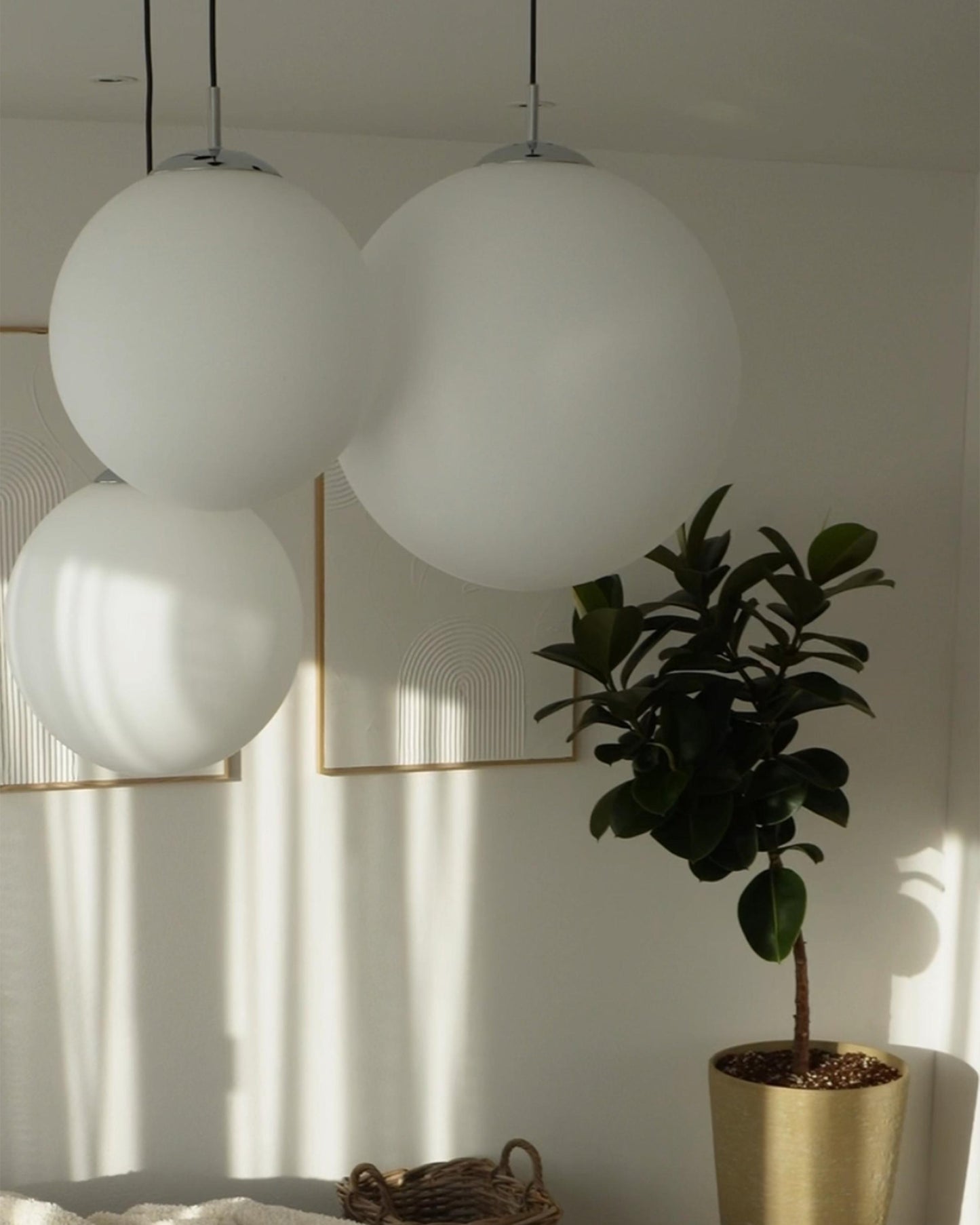  Pendant Lamp BARROW Glass White