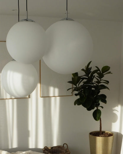  Pendant Lamp BARROW Glass White