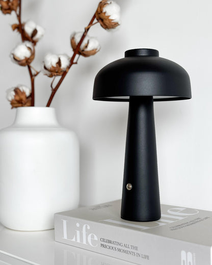  Wireless LED Table Lamp AGUSAN With Dimmer Metal Black