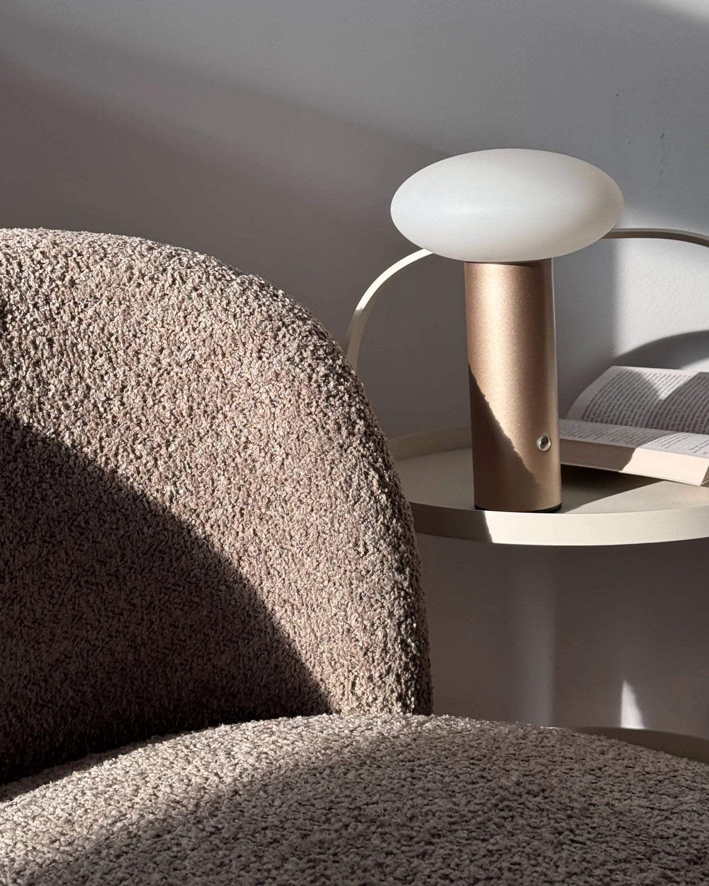  Wireless LED Table Lamp BUAYAN With Dimmer Metal Gold