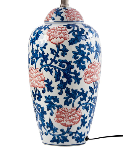  Table Lamp VERUSA Porcelain White/ Blue