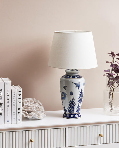 Table Lamp BIJELA Porcelain White/ Blue