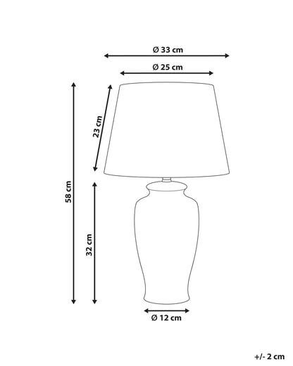  Table Lamp BIJELA Porcelain White/ Blue