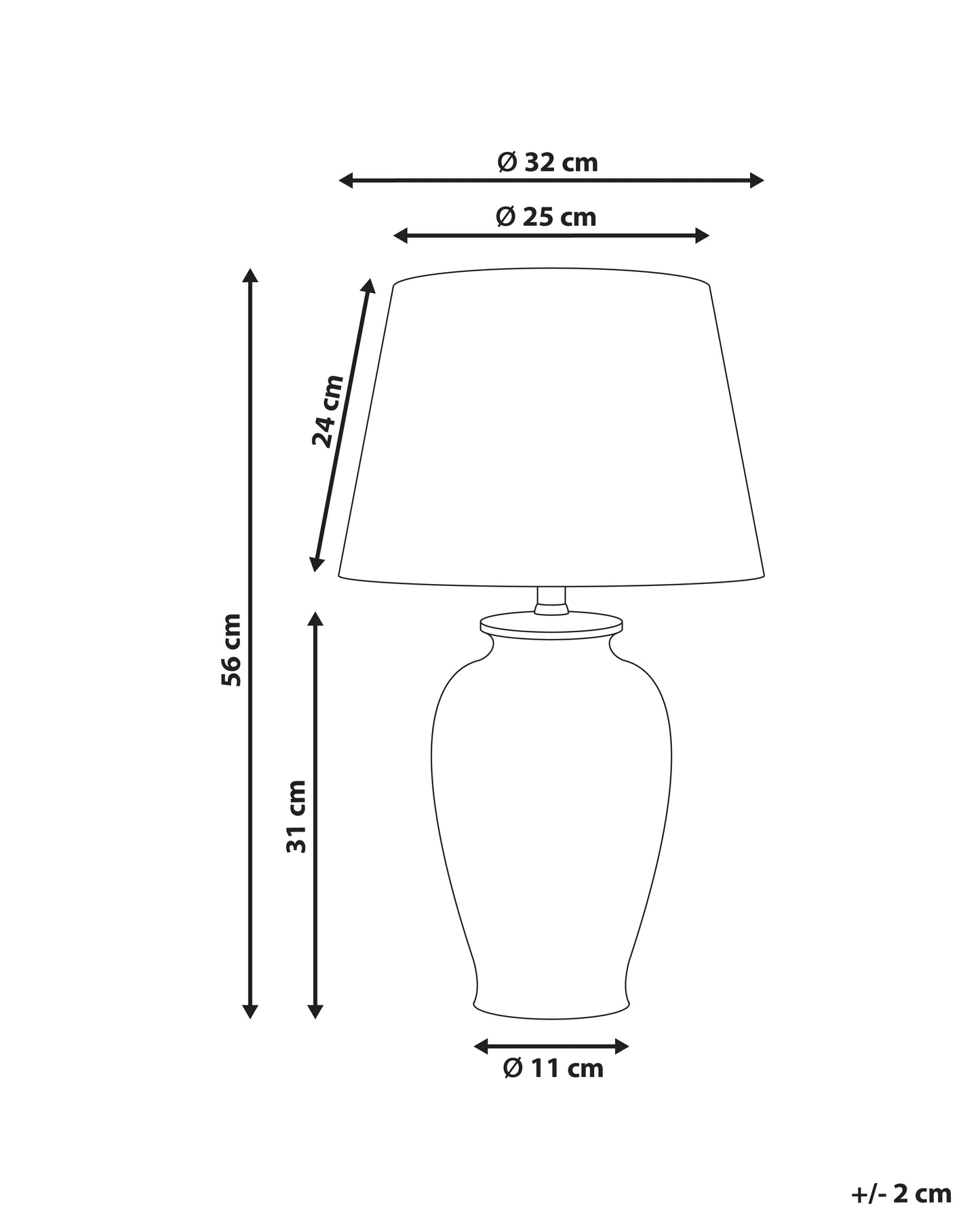  Table Lamp ACROSSO Porcelain White