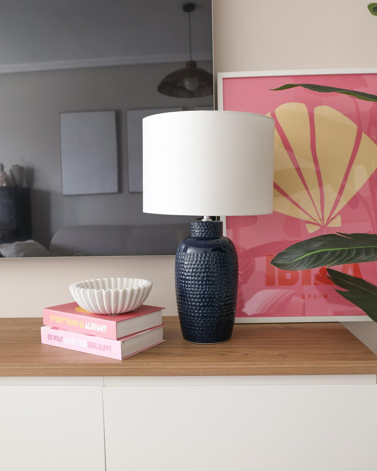  Table Lamp PERLIS Ceramic Navy Blue