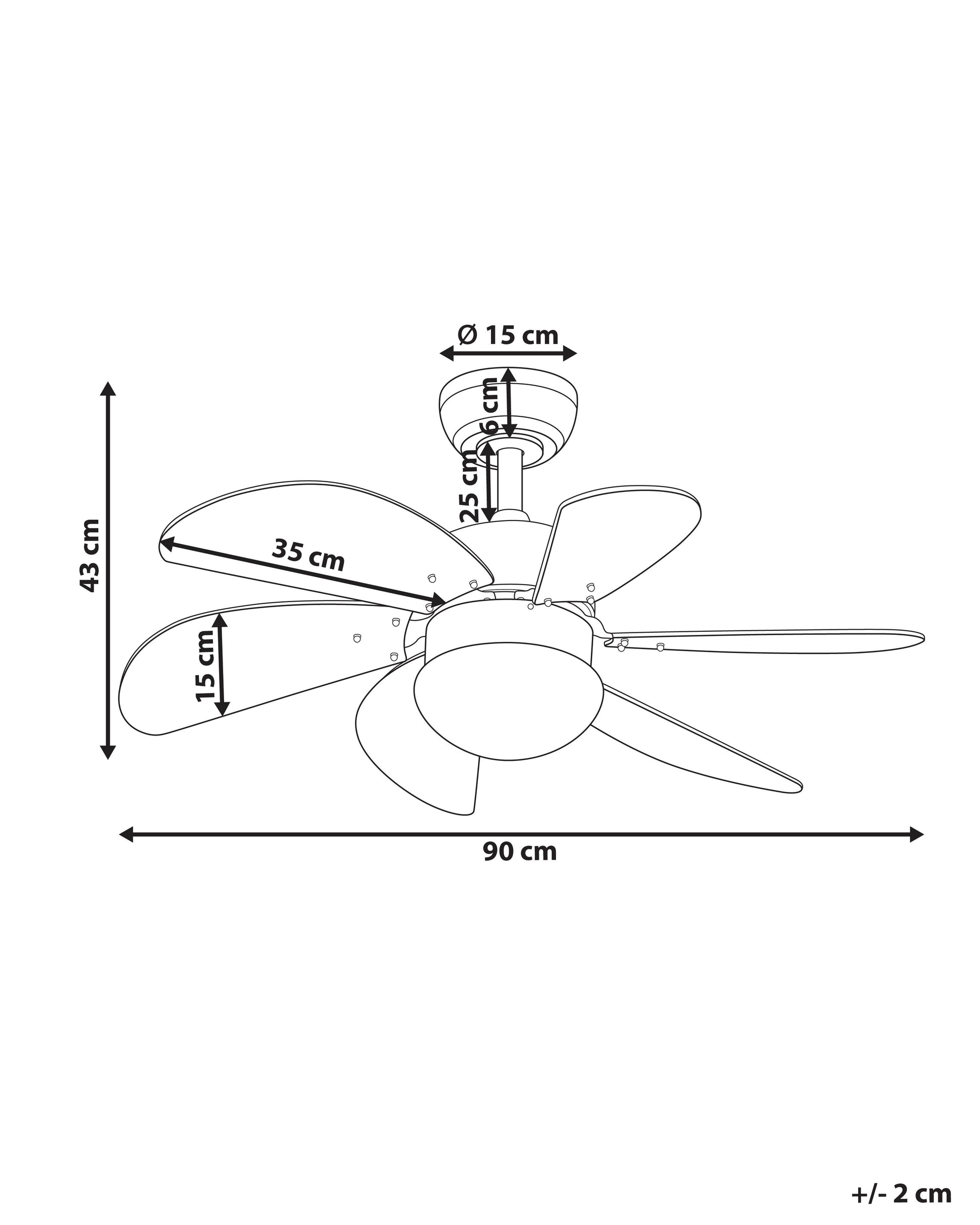  Ceiling Fan With Light LOGAR With Remote LED Blue