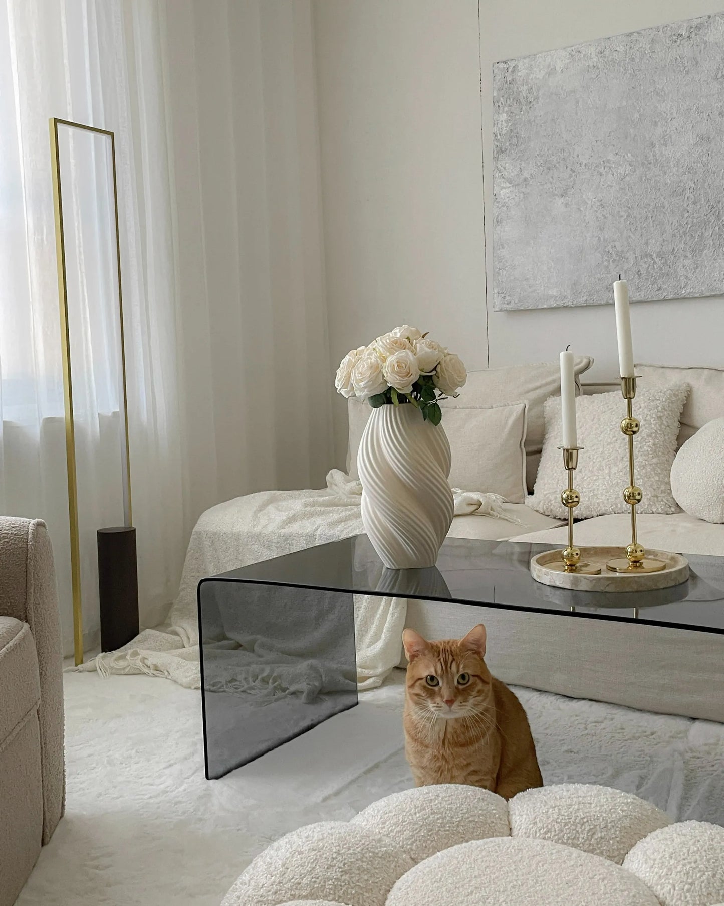  LED Floor Lamp PATRICIO Metal Gold