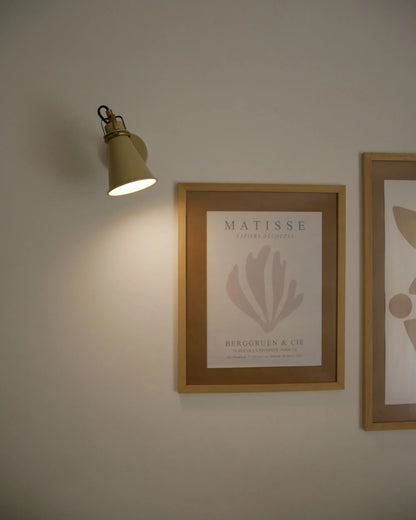  Set Of 2 Wall Lamps MOYOLA Adjustable Metal Beige