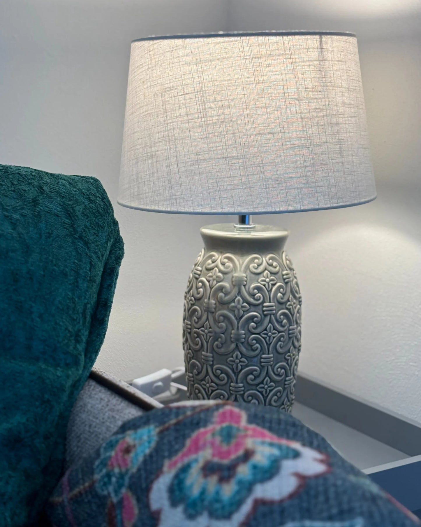  Table Lamp KHOPER Ceramic Grey