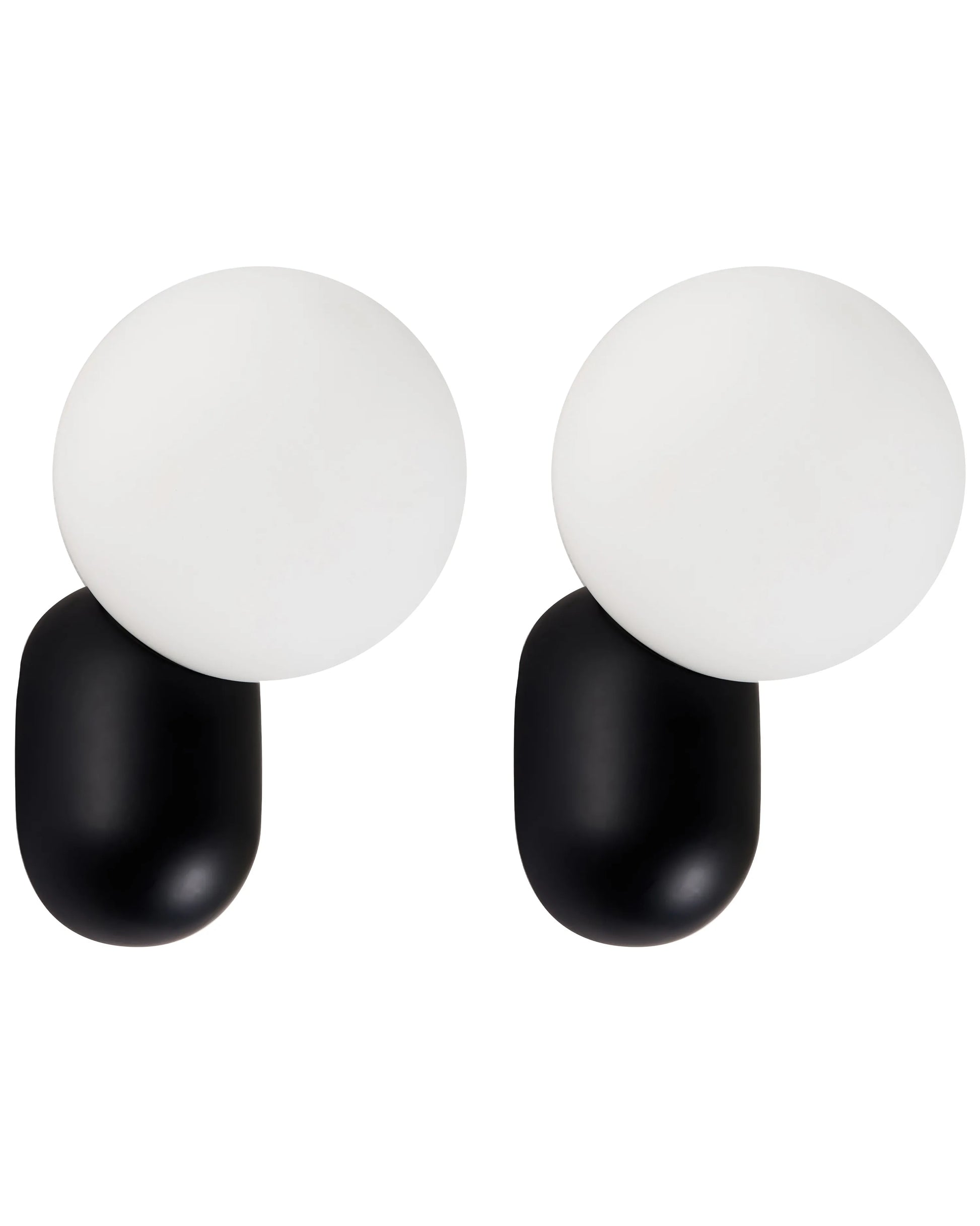  Set Of 2 Wall Lamps HELME Black