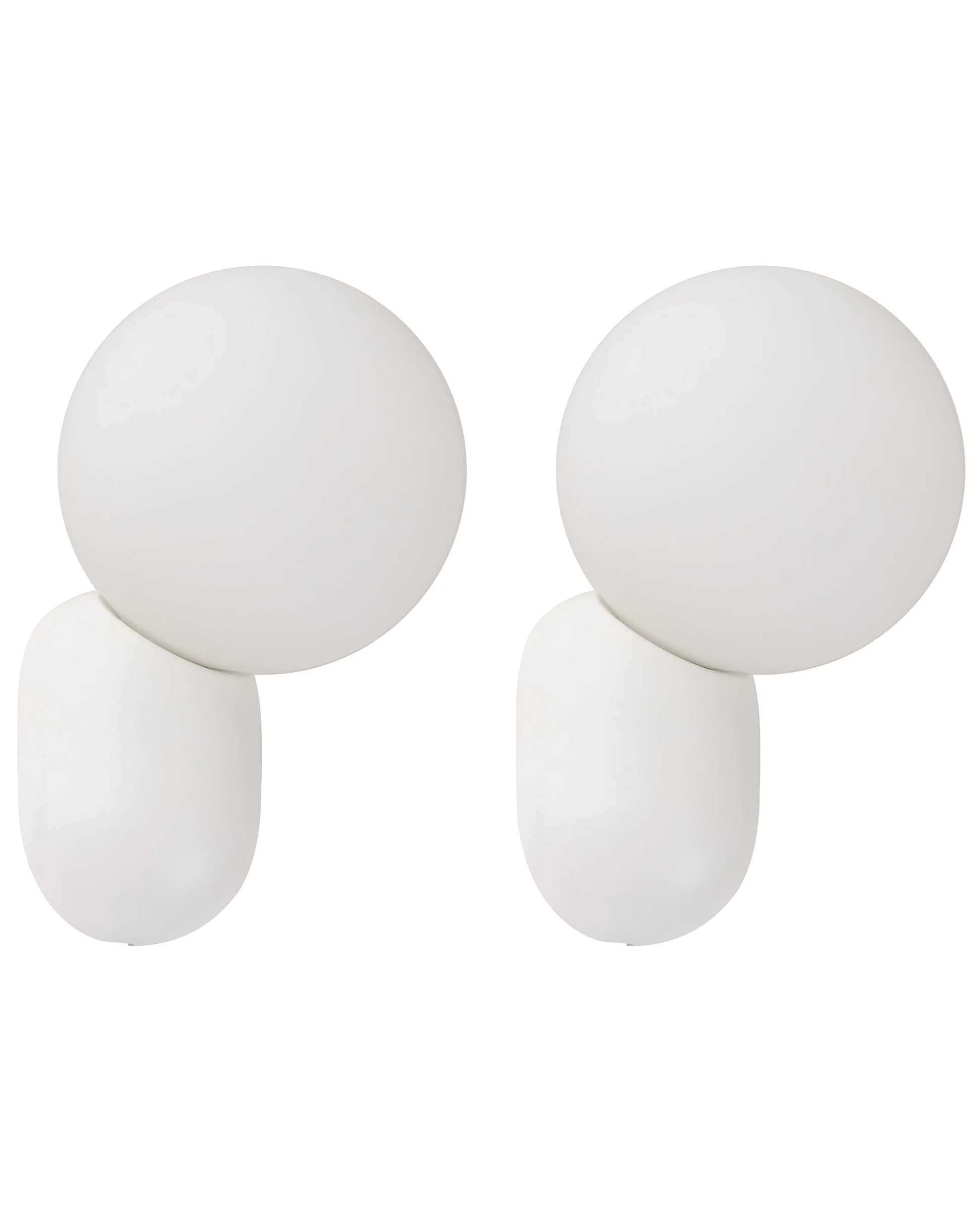  Set Of 2 Wall Lamps HELME White