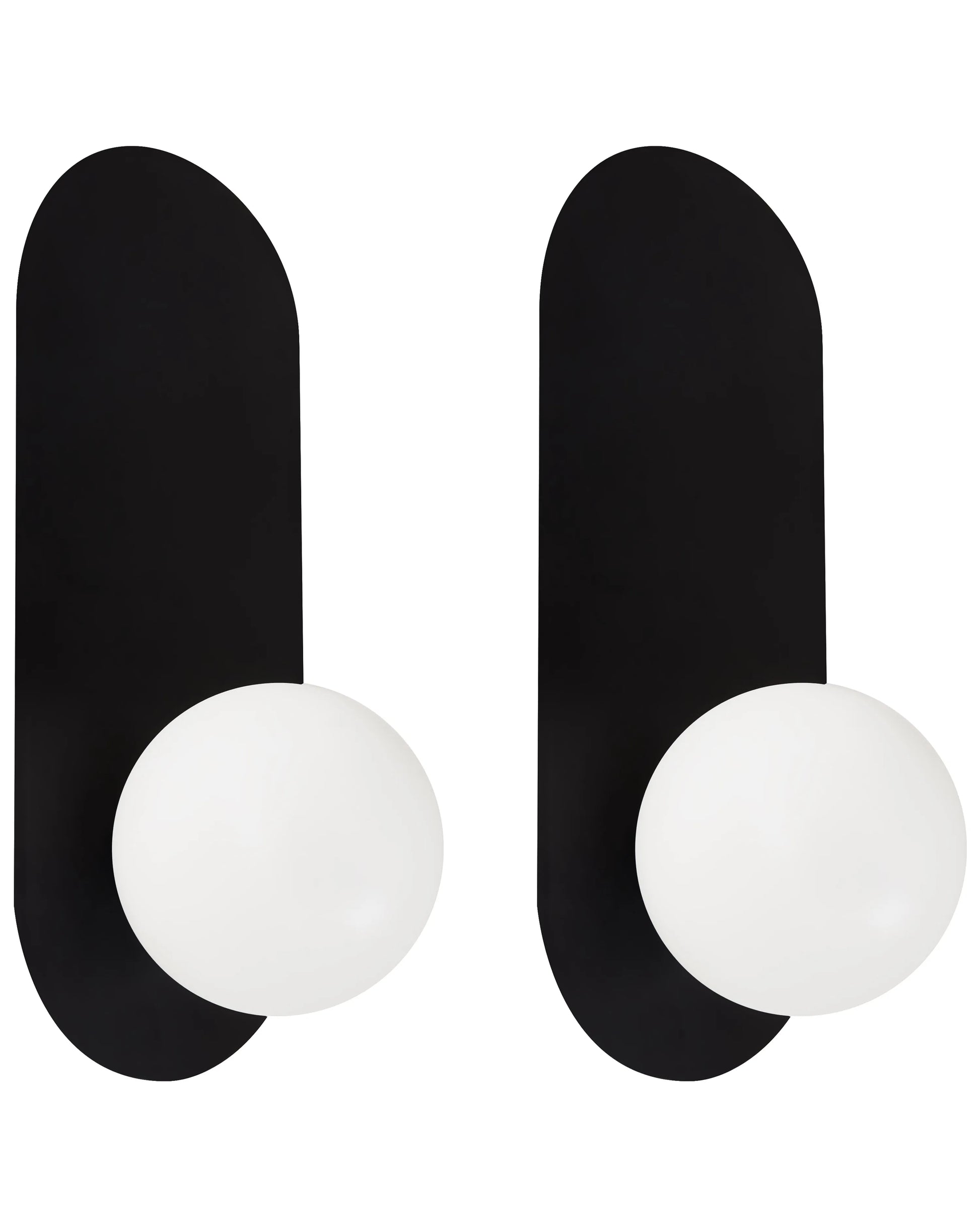  Set Of 2 Wall Lamps LEISI Black