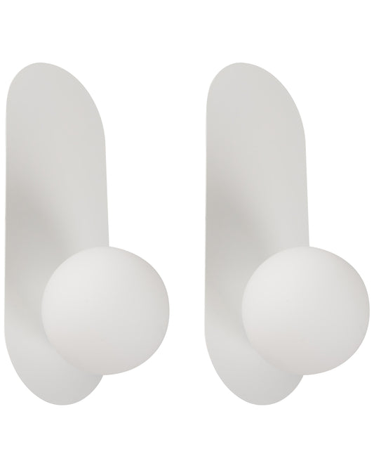  Set Of 2 Wall Lamps LEISI White