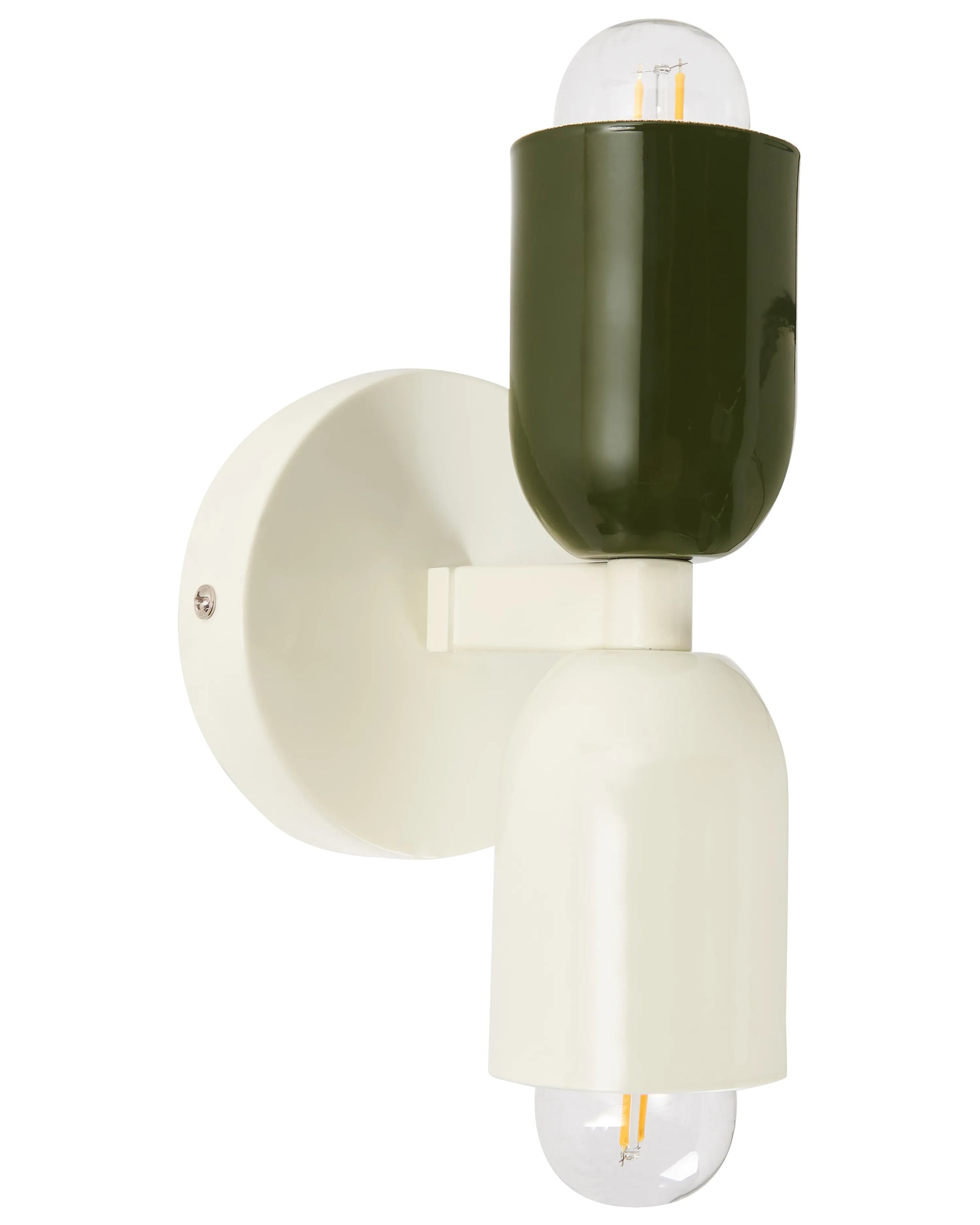  Set Of 2 Wall Lamps TOPI Metal Off-White