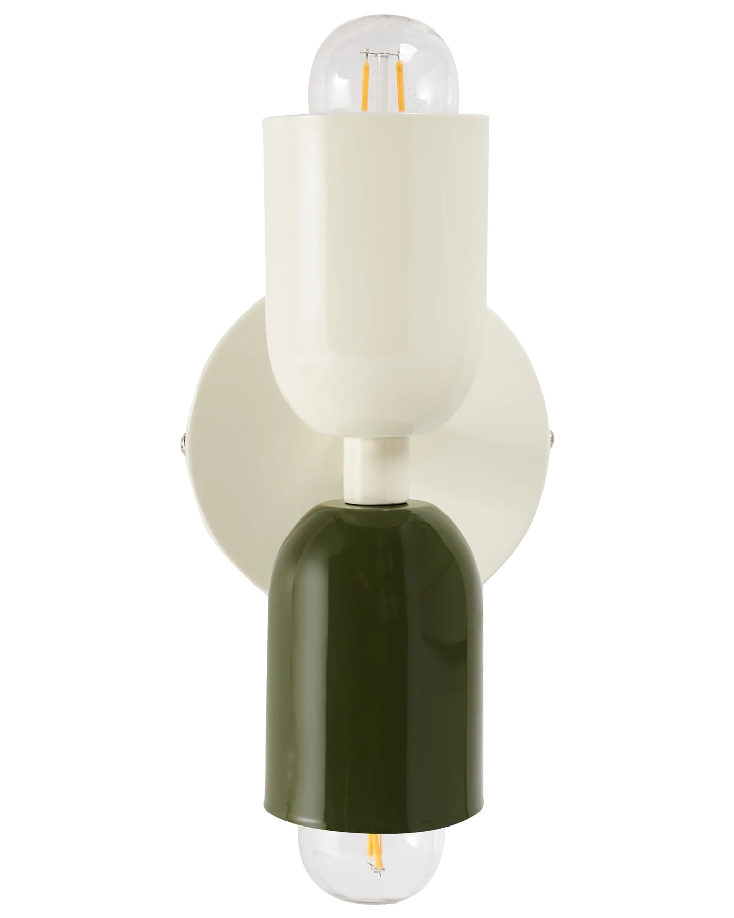  Set Of 2 Wall Lamps TOPI Metal Off-White