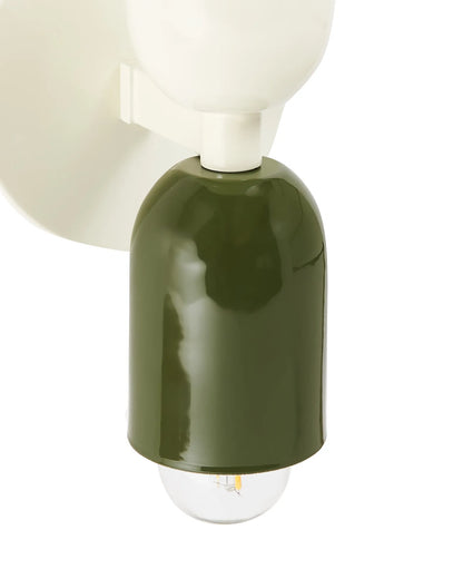 Set Of 2 Wall Lamps TOPI Metal Off-White