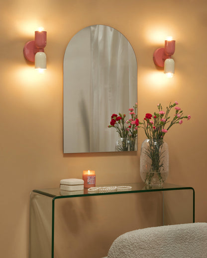  Set Of 2 Wall Lamps TOPI Metal Pastel Pink
