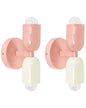  Set Of 2 Wall Lamps TOPI Metal Pastel Pink