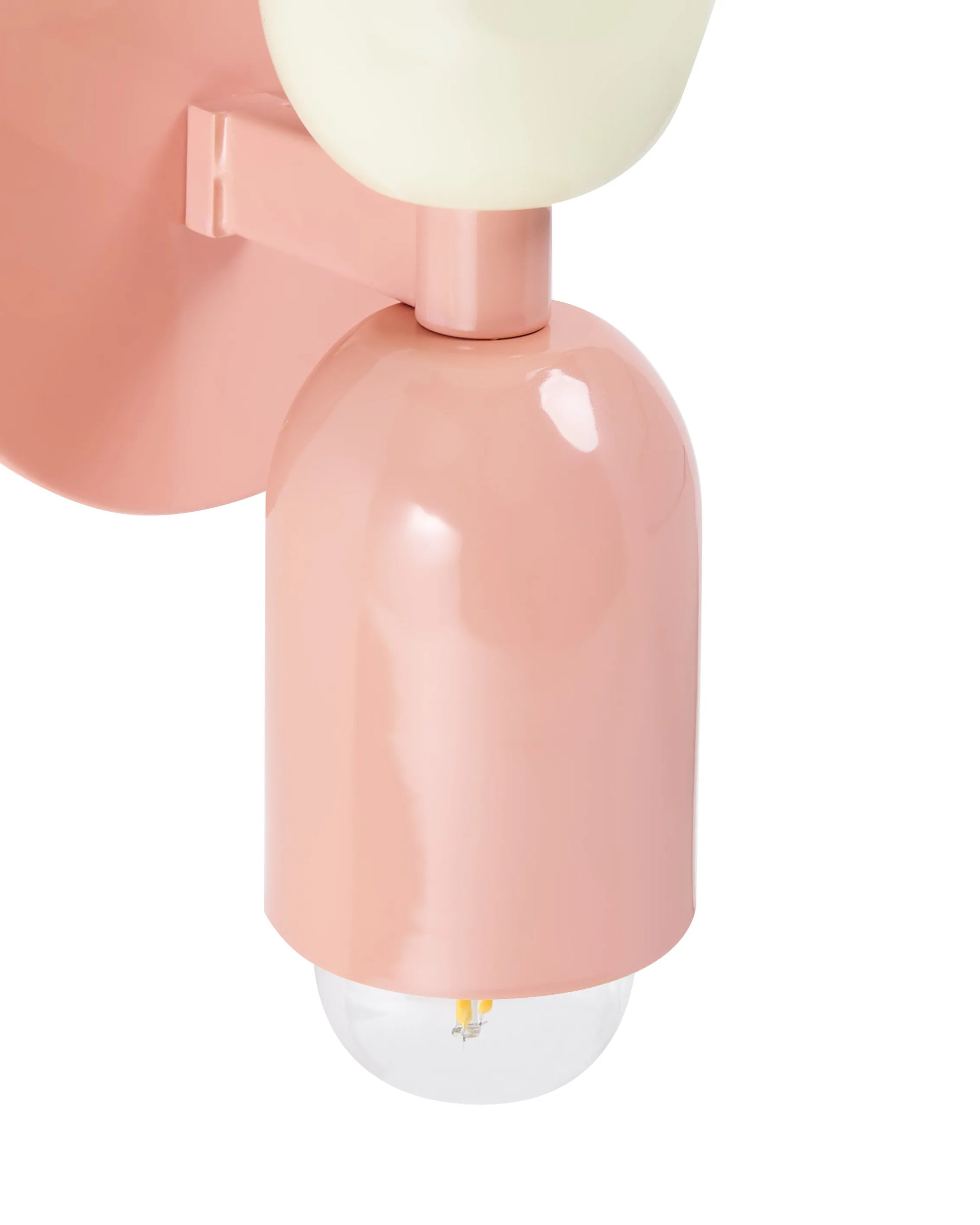  Set Of 2 Wall Lamps TOPI Metal Pastel Pink