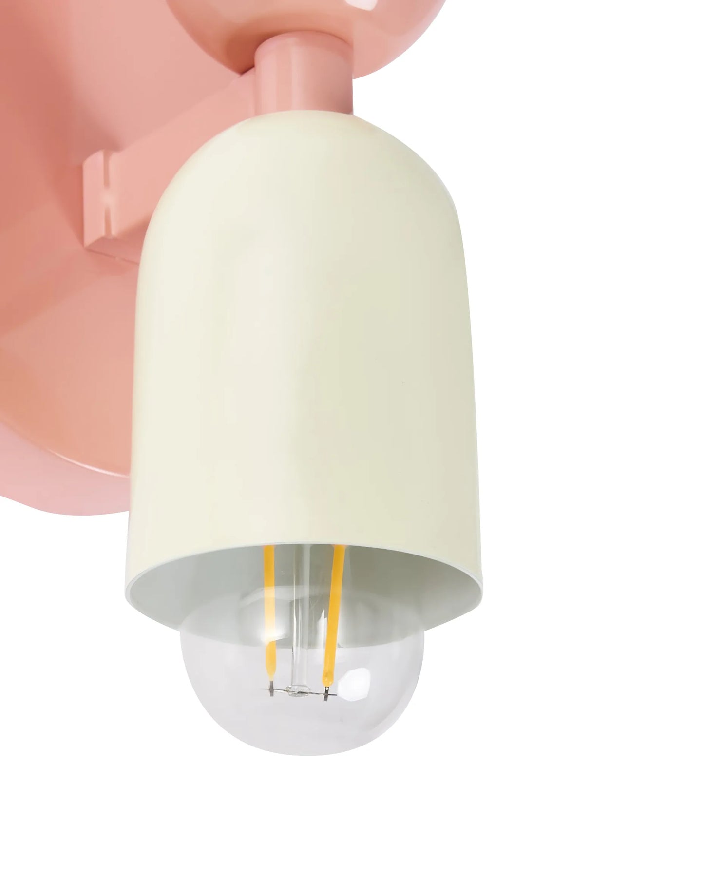  Set Of 2 Wall Lamps TOPI Metal Pastel Pink