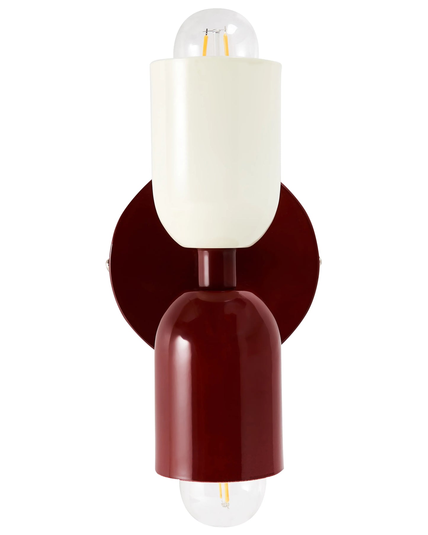  Set Of 2 Wall Lamps TOPI Metal Red