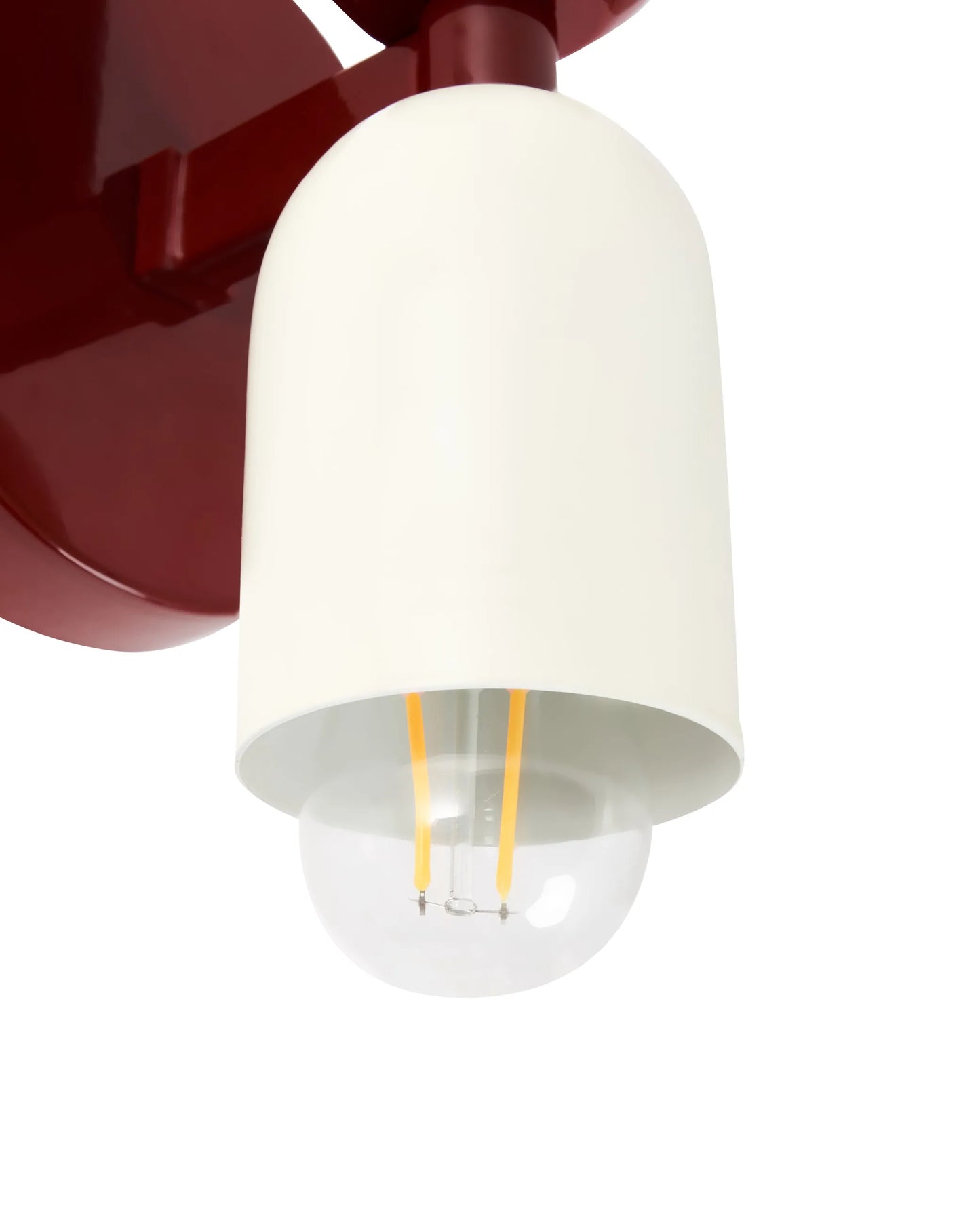  Set Of 2 Wall Lamps TOPI Metal Red