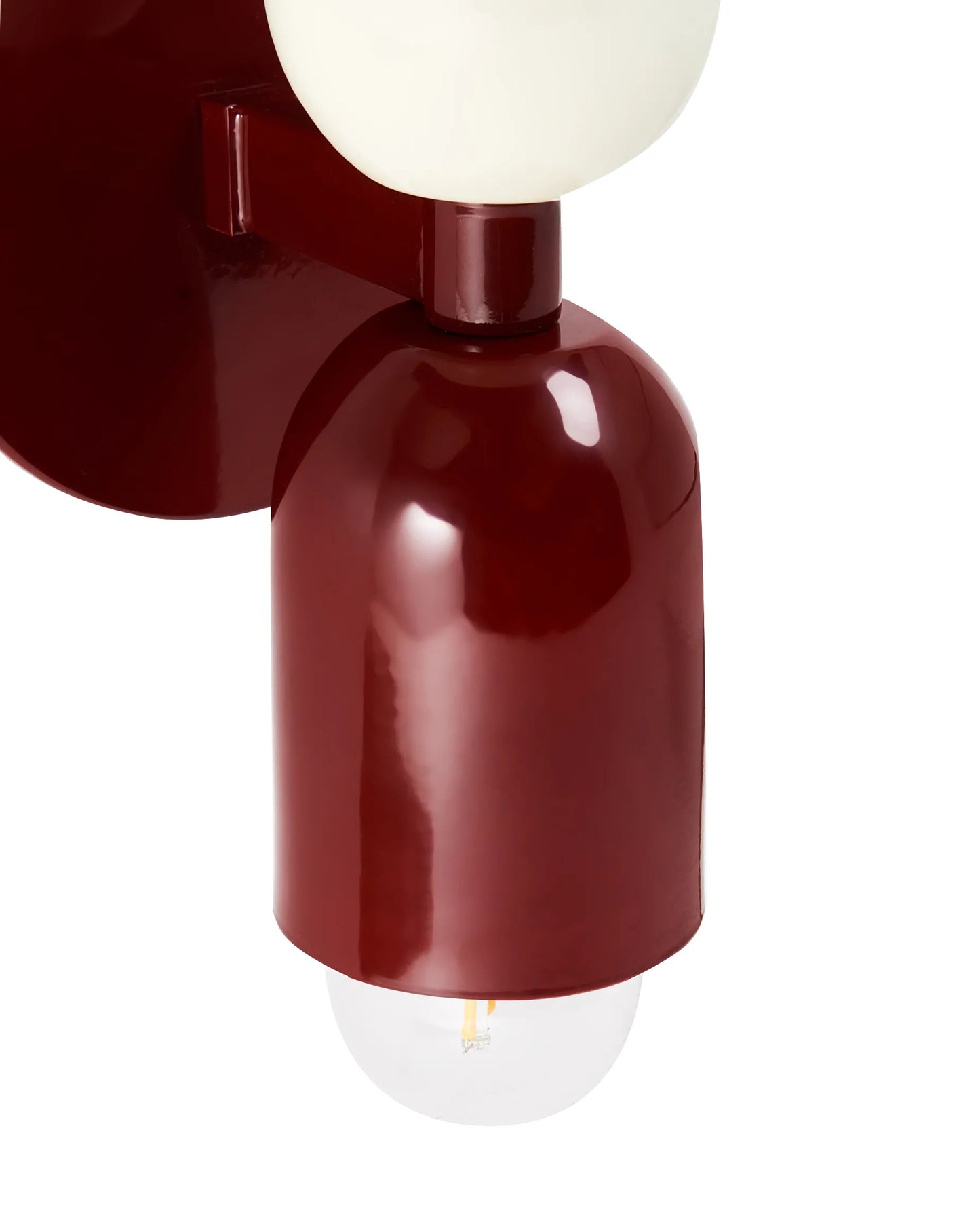  Set Of 2 Wall Lamps TOPI Metal Red