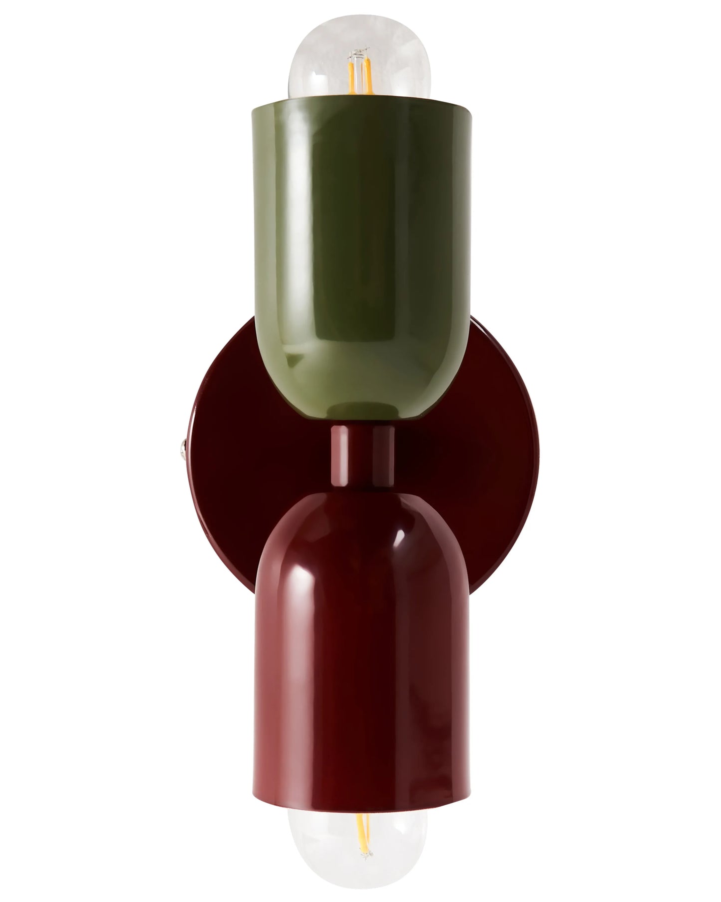 Set Of 2 Wall Lamps TOPI Metal Red/ Green