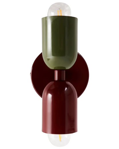 Set Of 2 Wall Lamps TOPI Metal Red/ Green